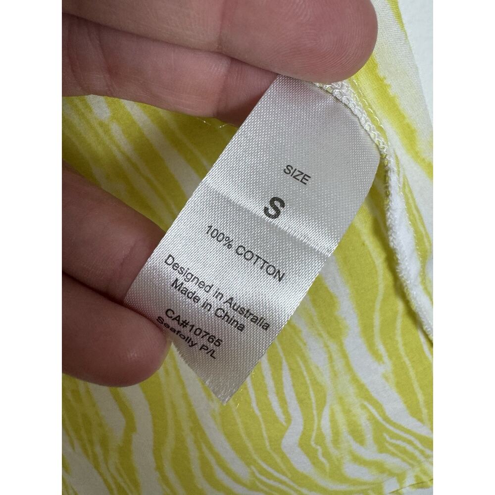Seafolly Beach Shirt Women’s Small Zebra Resort Coverup In Celery swim - Picture 7 of 10